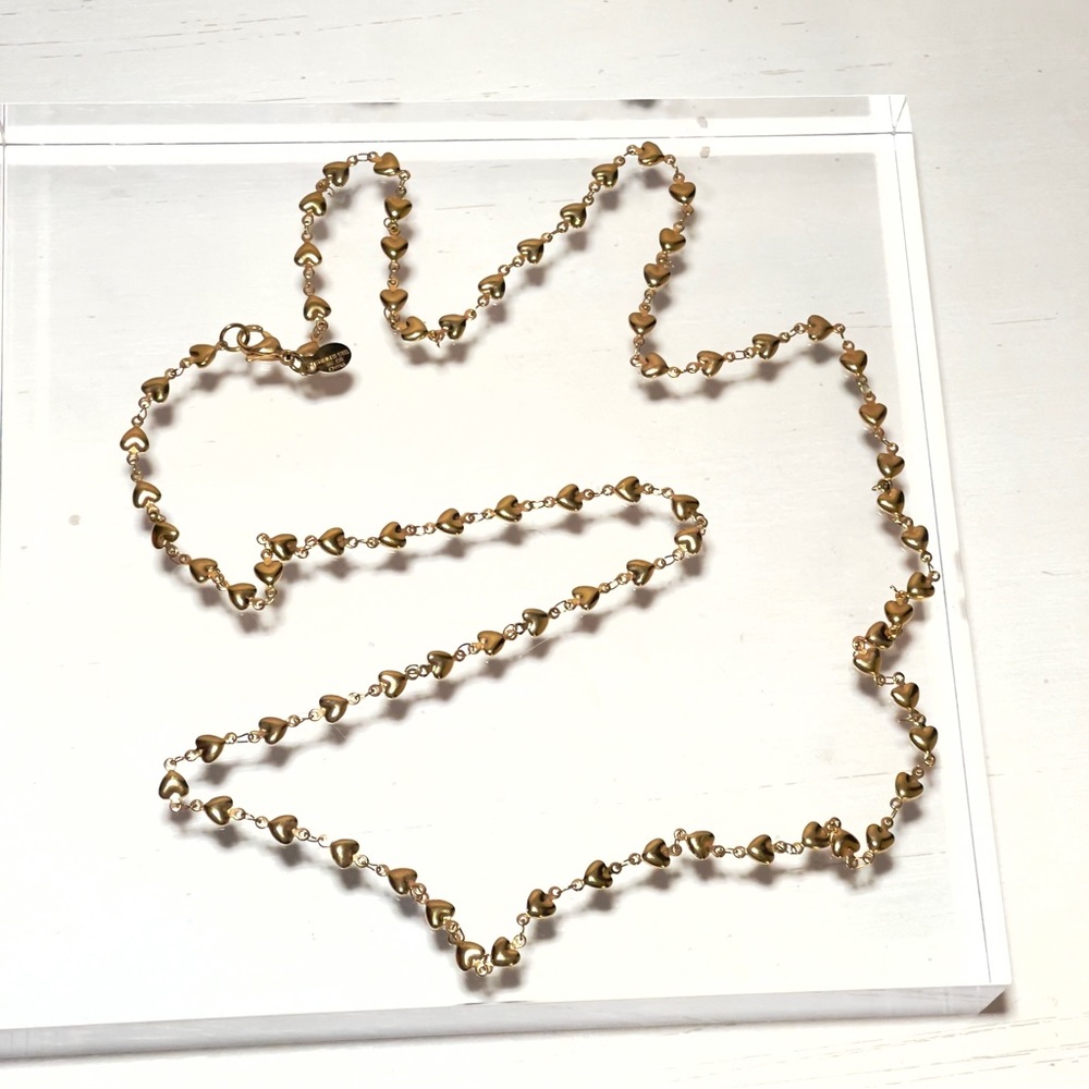 Pair of Yellow Gold Milor Stainless Steel Heart Necklaces - Picture 13 of 16